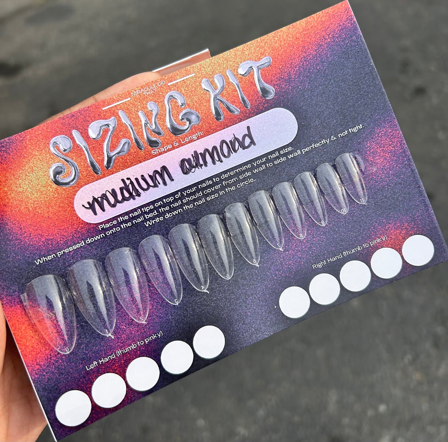 sizing kit.