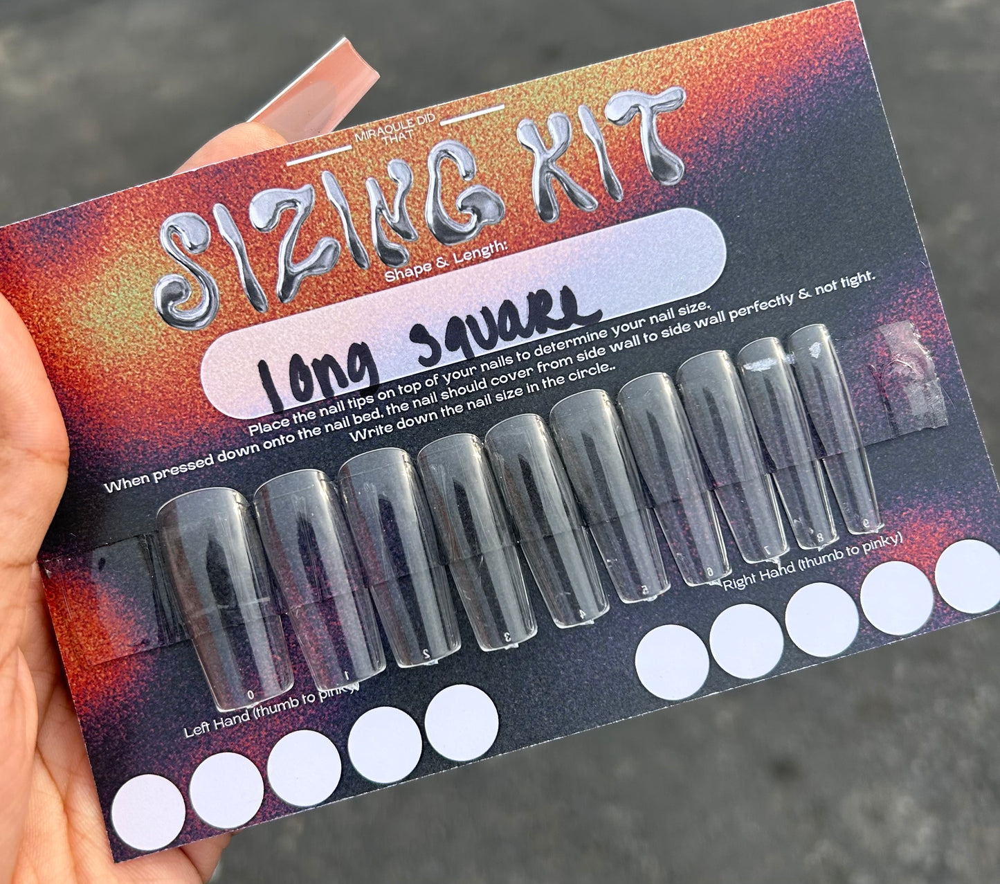 sizing kit.