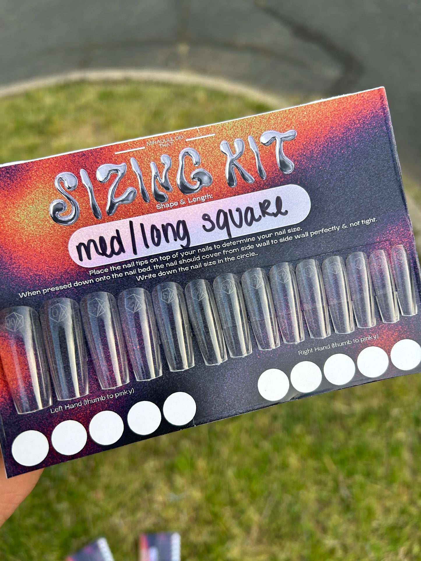 sizing kit.
